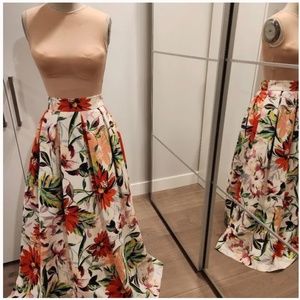 Eliza J Long Floral Skirt